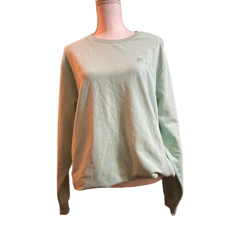 Pastel Mint Green FILA Sweatshirt XXL New Without Tags - Picture 2 of 2